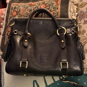 Dooney & Bourke Black Florentine Leather Satchel- small